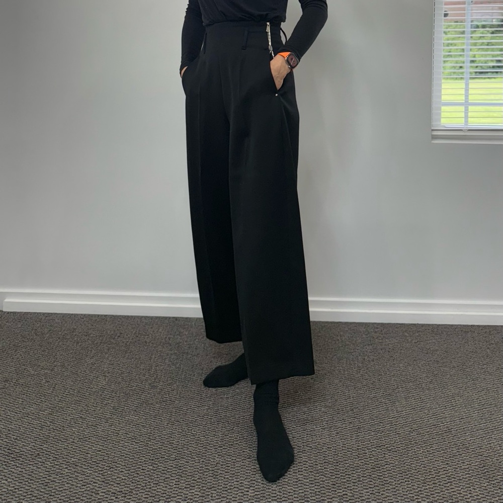 HIGH cropped wide suite pants brand new with tags 100% wool
